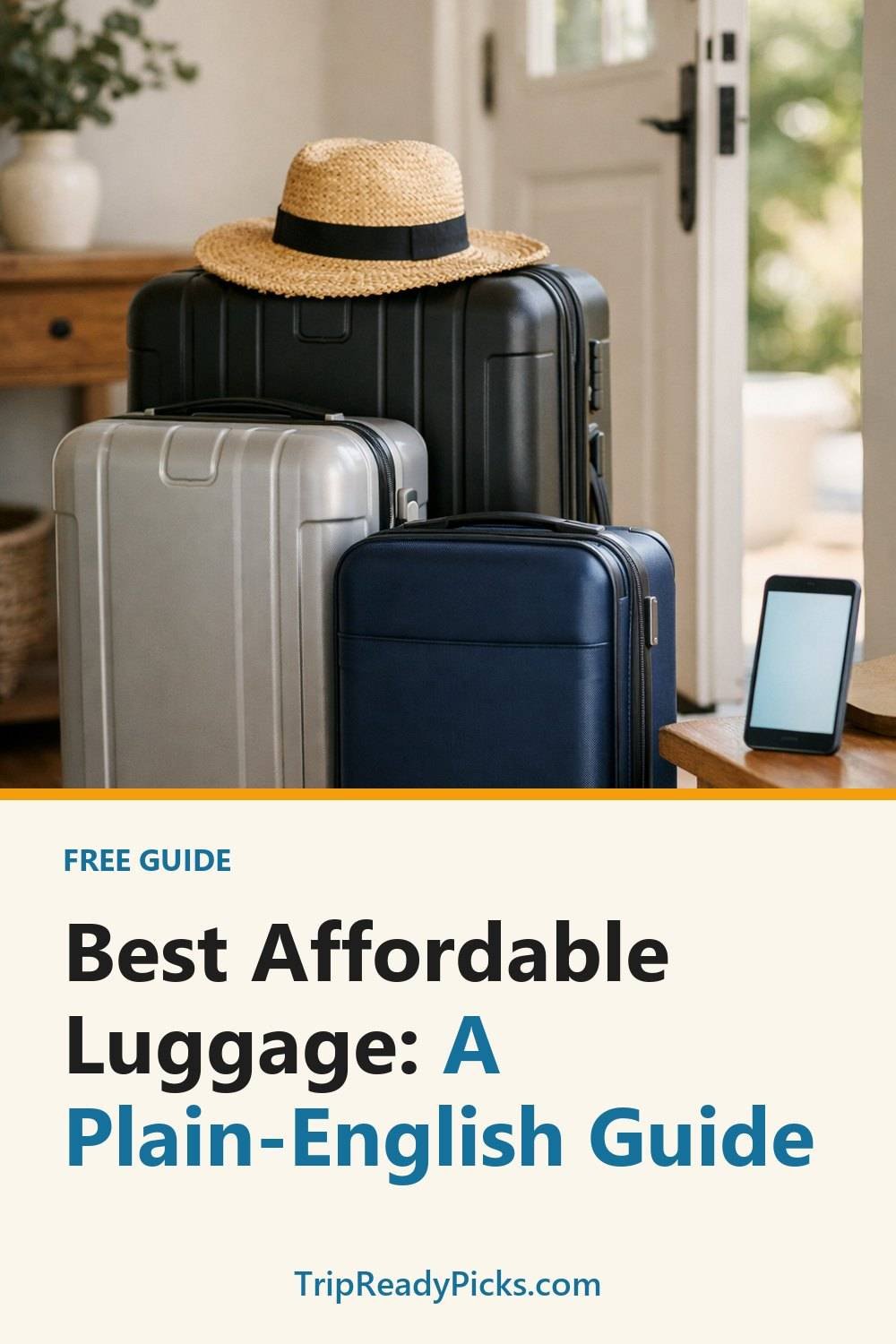 Best Affordable Luggage: A Plain-English Guide. The list includes Size, Material, Wheels.
